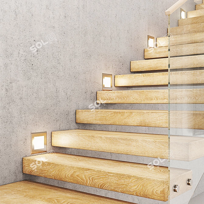 Elegant Staircase Design 3D model image 2