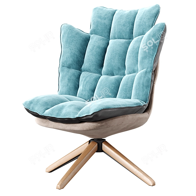 Husk Lounge Chair: Modern Comfort 3D model image 3