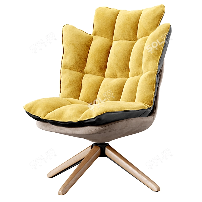 Husk Lounge Chair: Modern Comfort 3D model image 4