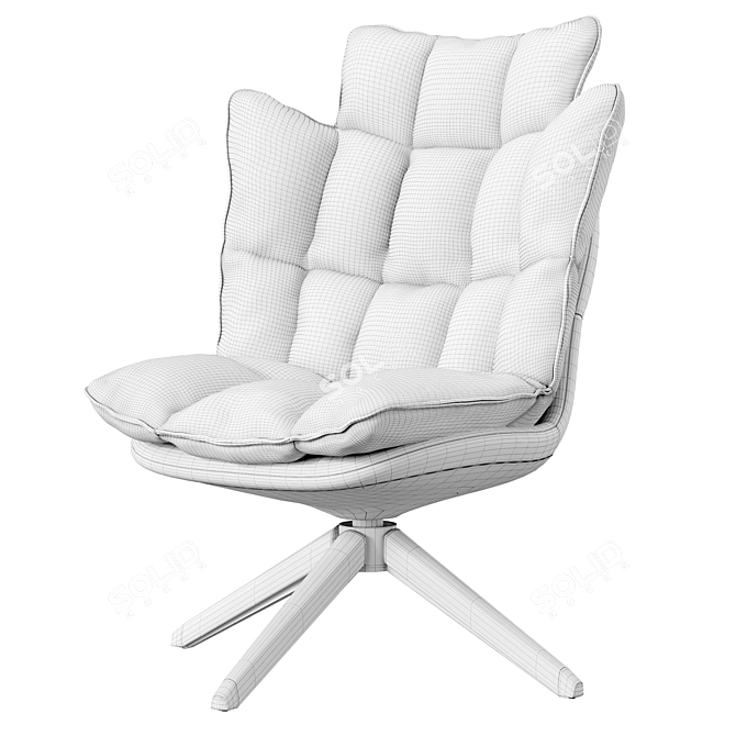 Husk Lounge Chair: Modern Comfort 3D model image 5