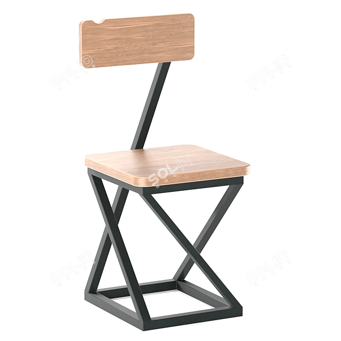 EVO's Wood Table Set - Stylish and Sturdy 3D model image 2