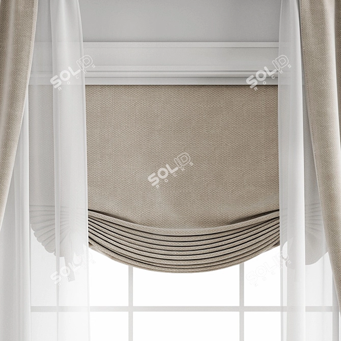 Home Decor Curtain Bundle 3D model image 4