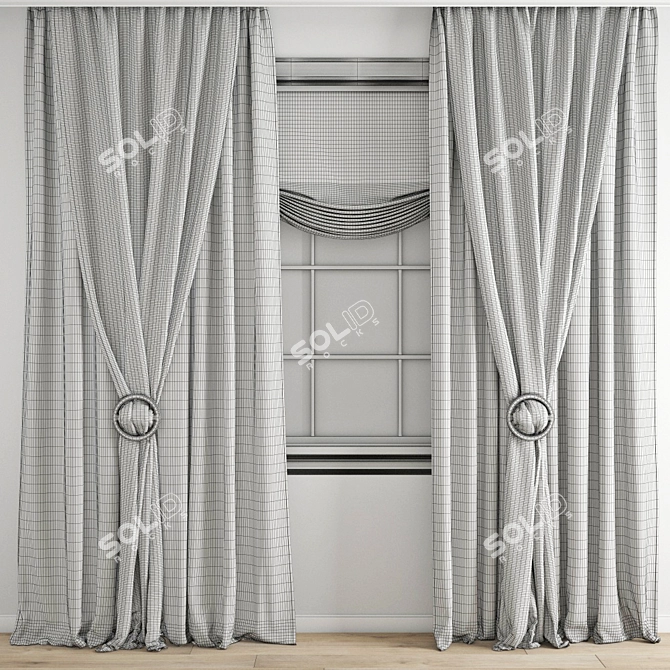 Home Decor Curtain Bundle 3D model image 5