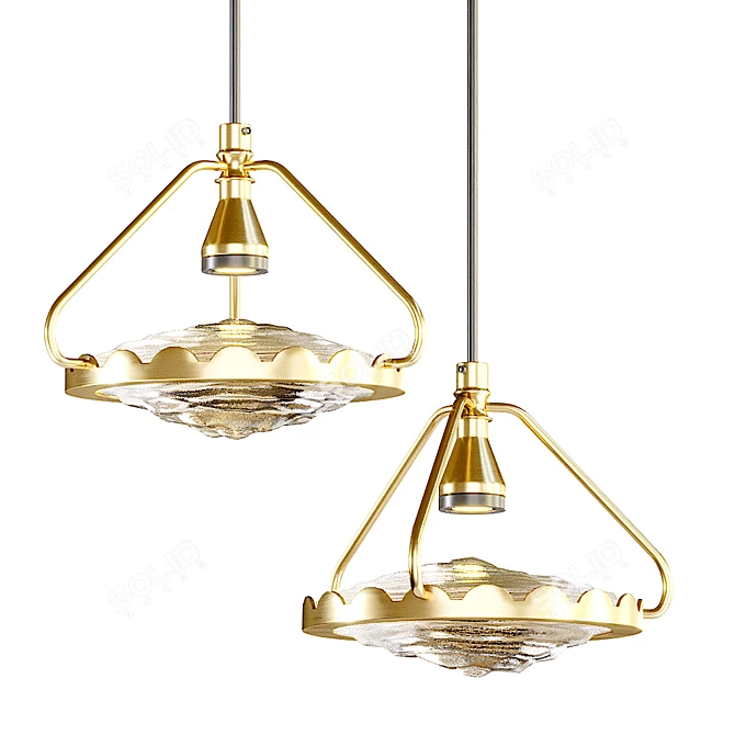 Title: Elegant Bliss Pendant Lamp 3D model image 1