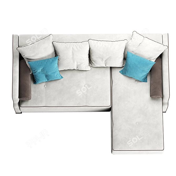 Fusion Furman Corner Sofa: Sleek and Versatile 3D model image 5