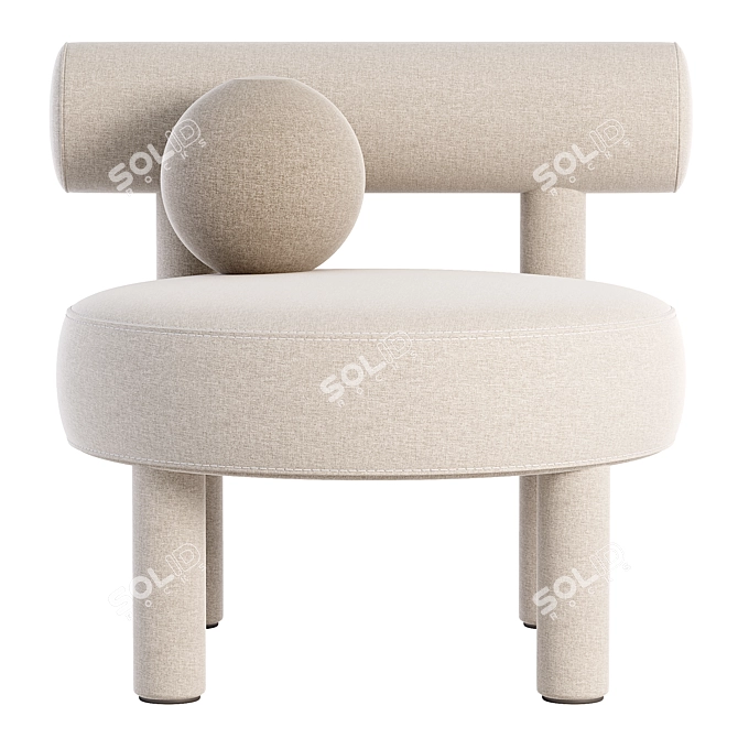 Boucle Gropius Chair: Unique Design, Maximum Comfort 3D model image 2