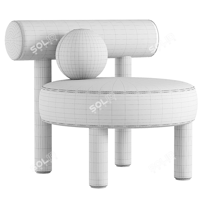 Boucle Gropius Chair: Unique Design, Maximum Comfort 3D model image 4