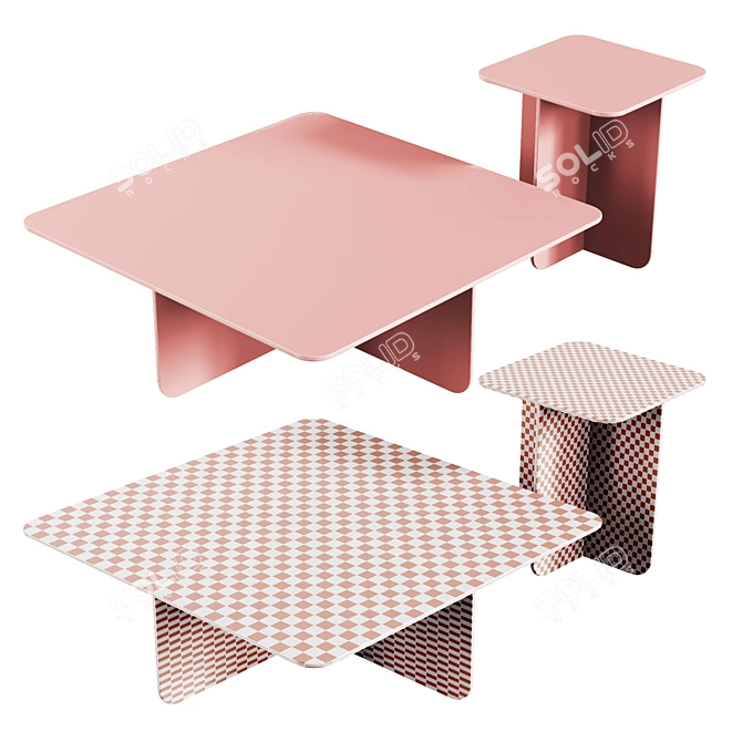 Sleek Glass Tables - 2 Models 3D model image 6