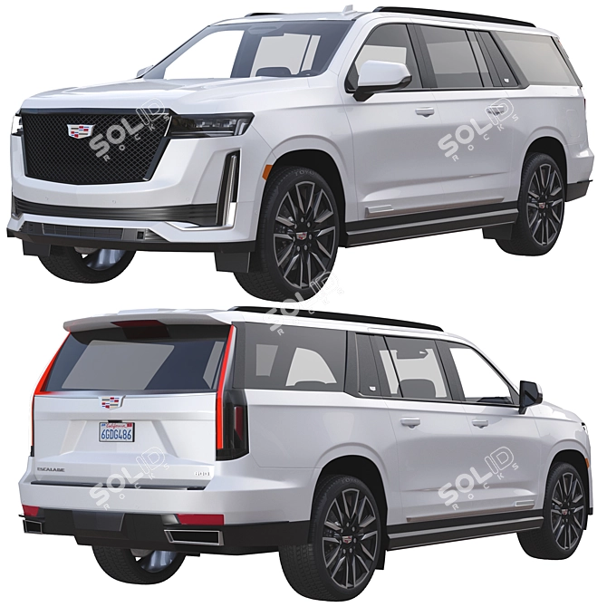 Cadillac Escalade ESV Sport: Futuristic Luxury 3D model image 6