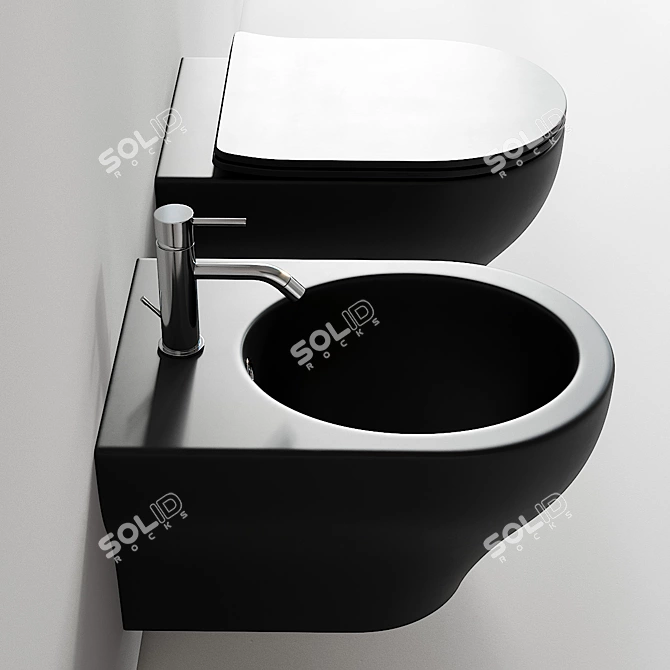 Olympia Ceramica Clear Wall WC Set 3D model image 2