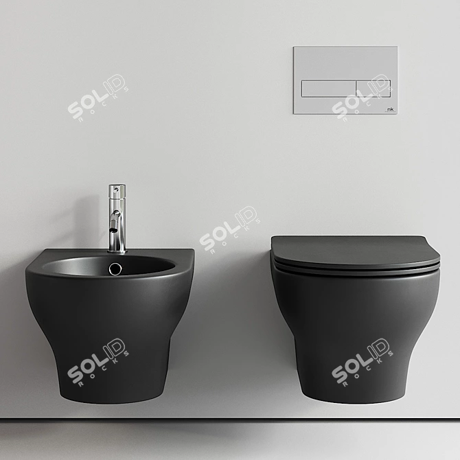 Olympia Ceramica Clear Wall WC Set 3D model image 3