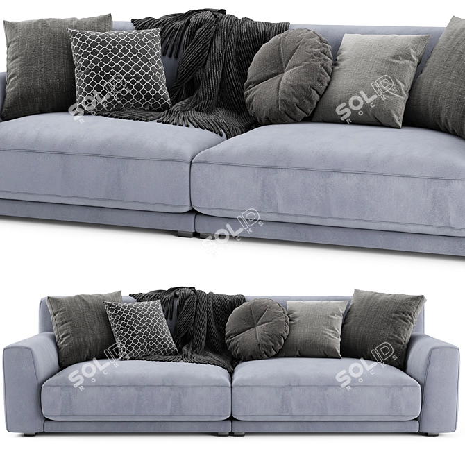 Modern Poliform Paris Seoul Sofa 3D model image 2