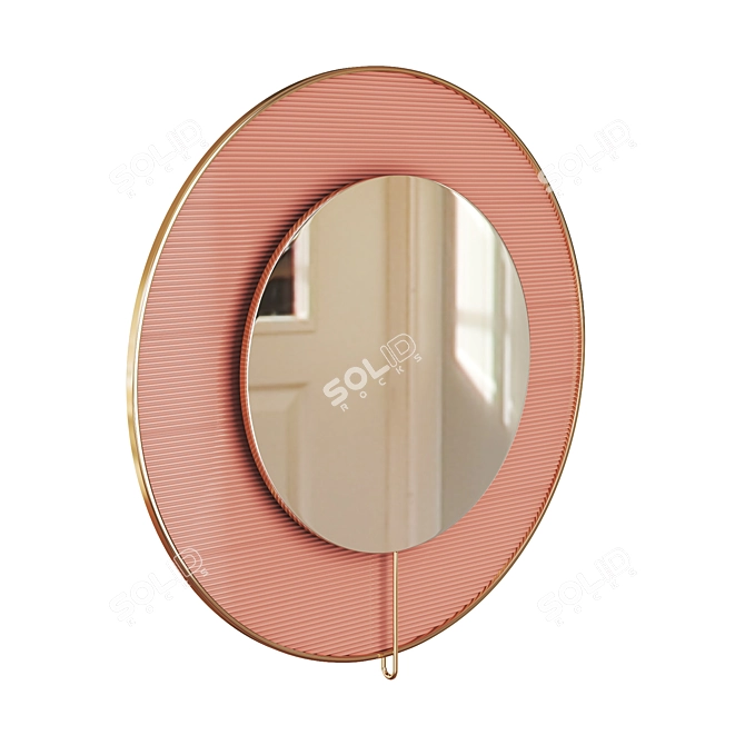 Modern Luxe Louis Mirror 3D model image 2