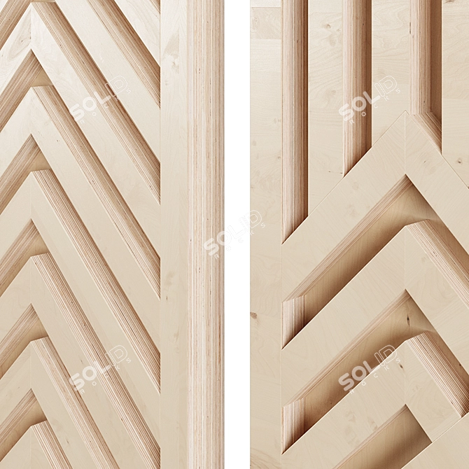 Nature's Majesty Wooden Wall Art 3D model image 3