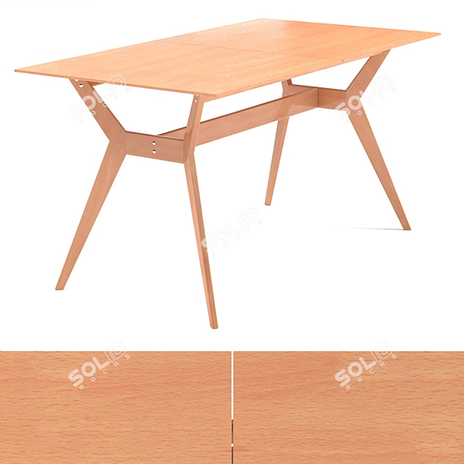 Versatile Folding Table Narvik by R-Home 3D model image 4