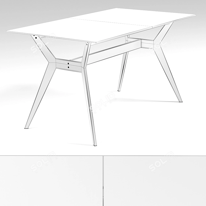 Versatile Folding Table Narvik by R-Home 3D model image 6