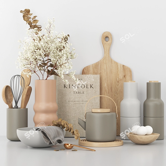 Kitchen Essentials Set 3D model image 1