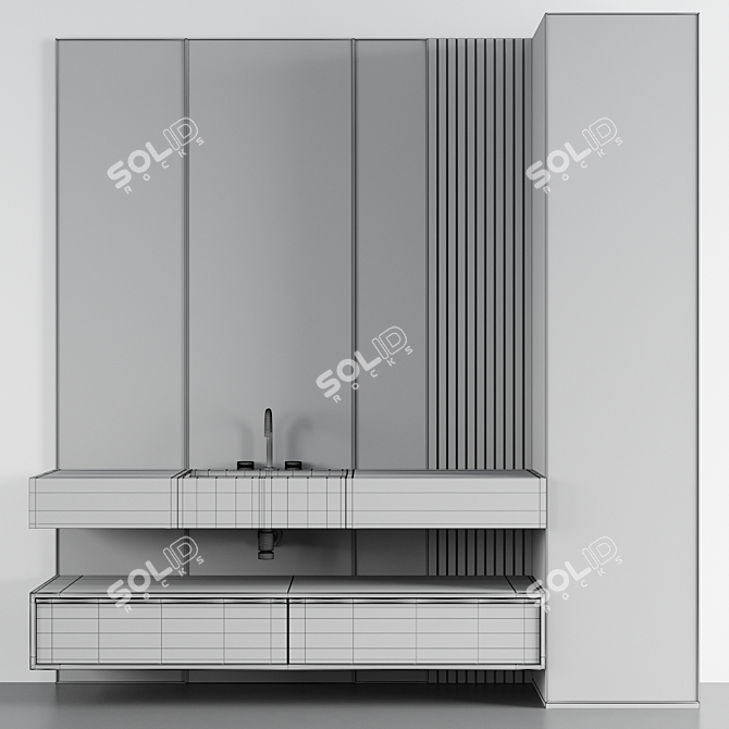 Sleek Bathroom Console: №10 3D model image 3