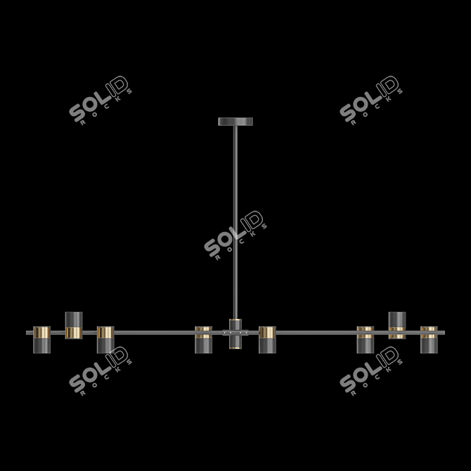 Sleek LED Track Lamp GITTAN 3D model image 3