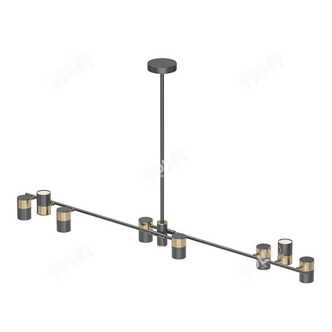 Sleek LED Track Lamp GITTAN 3D model image 4