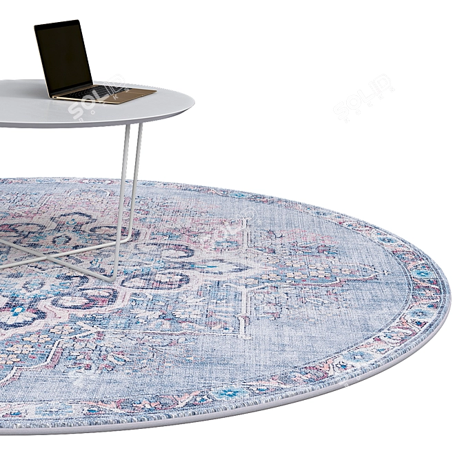 Circular Elegance: No. 229 Circle Rugs 3D model image 2