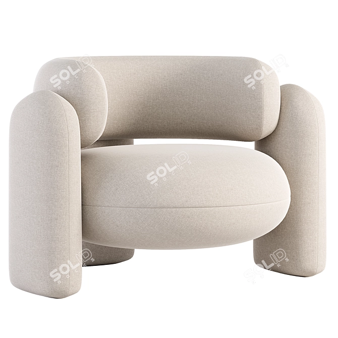 Embrace Armchair: Modern Elegance for Your Space 3D model image 1
