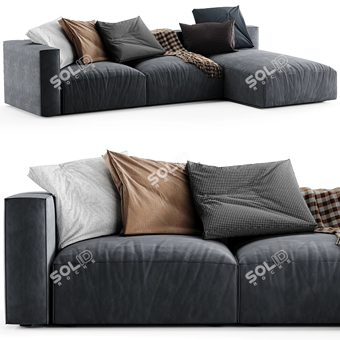 Nils Corner Sofa: Modern Elegance by Ligne Roset 3D model image 1