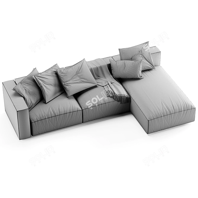 Nils Corner Sofa: Modern Elegance by Ligne Roset 3D model image 6