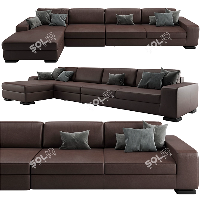 Elegant Pianca Meridiano Sofa 3D model image 1