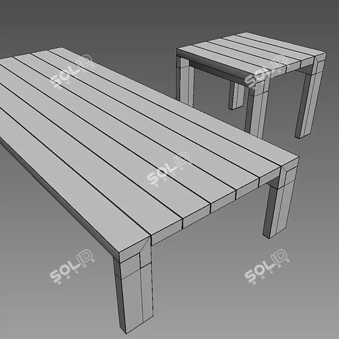 Elegant Rh Tropea Coffee Table 3D model image 2