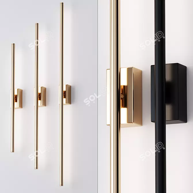 Minimalist Wall Lamp | 60/80/100cm Length 3D model image 1