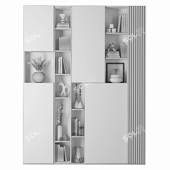 Versatile 14-Shelf Cabinet: Ample Storage Space 3D model image 6