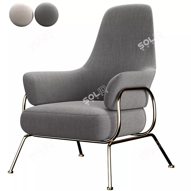 ComfortMax Hai Lounge Chair 3D model image 2