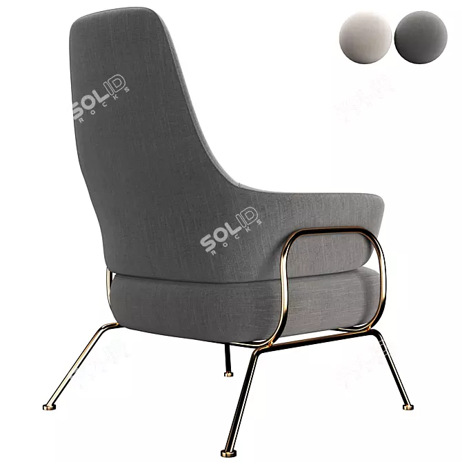 ComfortMax Hai Lounge Chair 3D model image 4