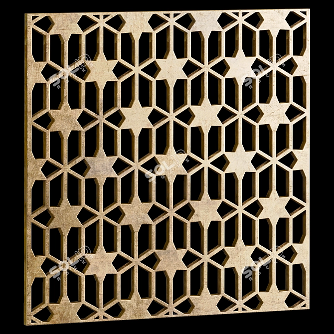 Decorative Square Panel Set 7 3D model image 4