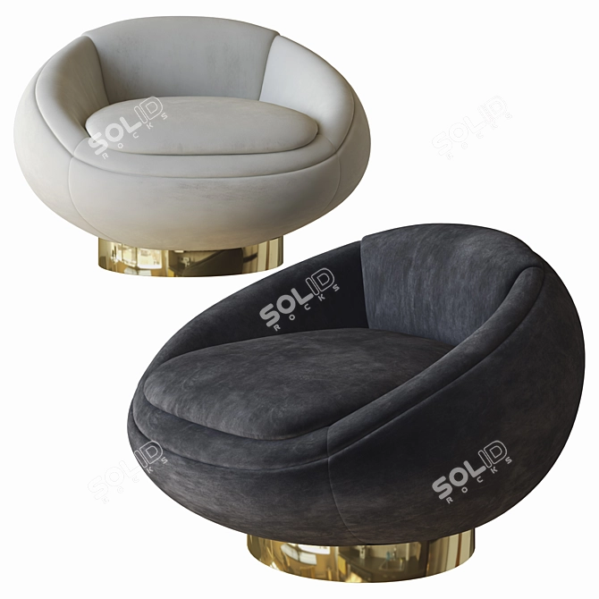 Eichholtz Bollinger Swivel Chair 3D model image 2