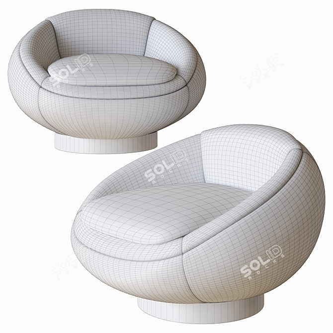 Eichholtz Bollinger Swivel Chair 3D model image 3