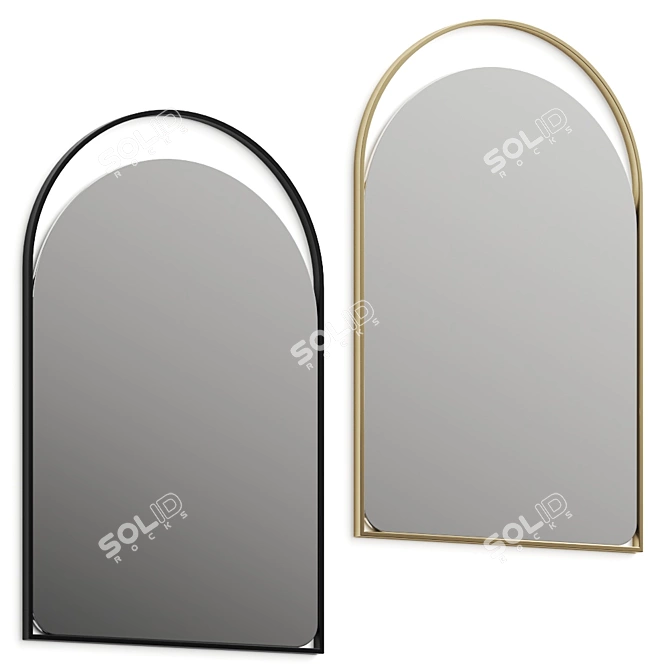 Aosta Wall Mirror: Sleek and Stunning 3D model image 1