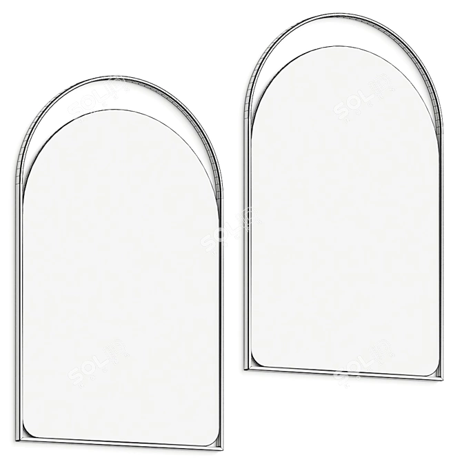 Aosta Wall Mirror: Sleek and Stunning 3D model image 2