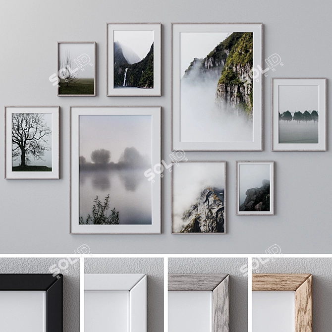 Versatile Set of Wall Paintings 3D model image 1