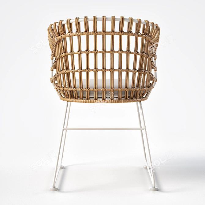 Elegant Merina Chair: Crisal Decoracion 3D model image 4