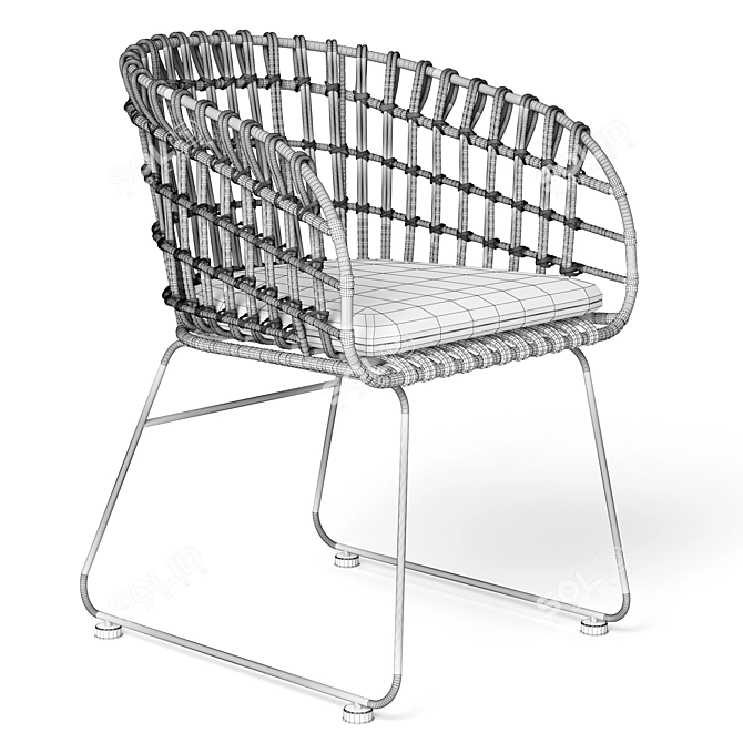 Elegant Merina Chair: Crisal Decoracion 3D model image 7