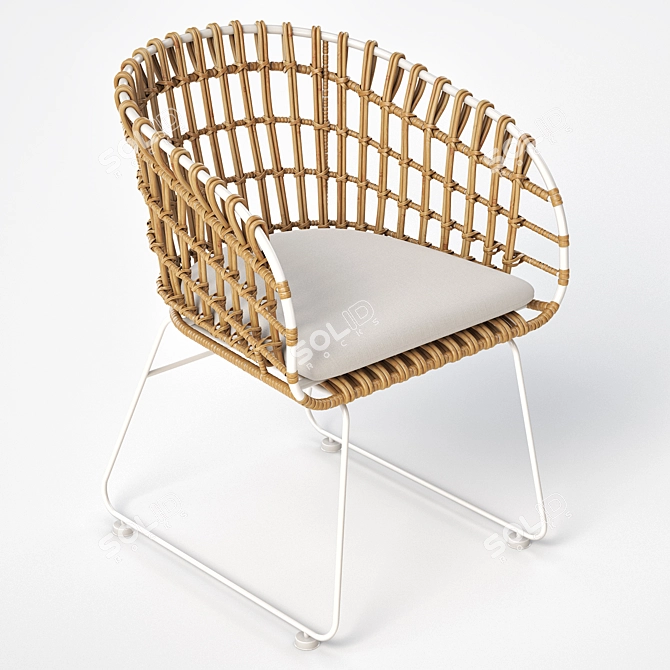 Elegant Merina Chair: Crisal Decoracion 3D model image 13