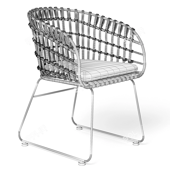Elegant Merina Chair: Crisal Decoracion 3D model image 15