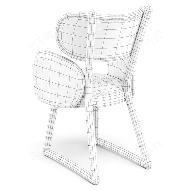 Polus 007: Stylish Oak Dining Chair 3D model image 5