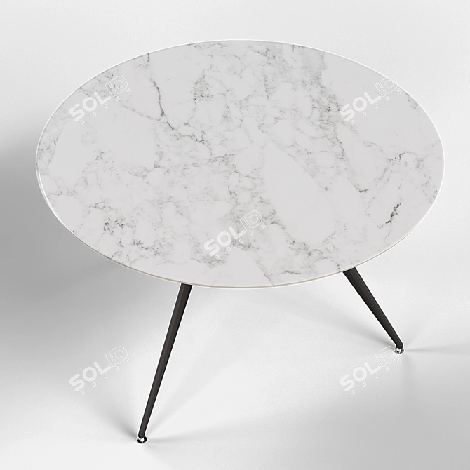 Modern Ceramic Round Table 3D model image 3