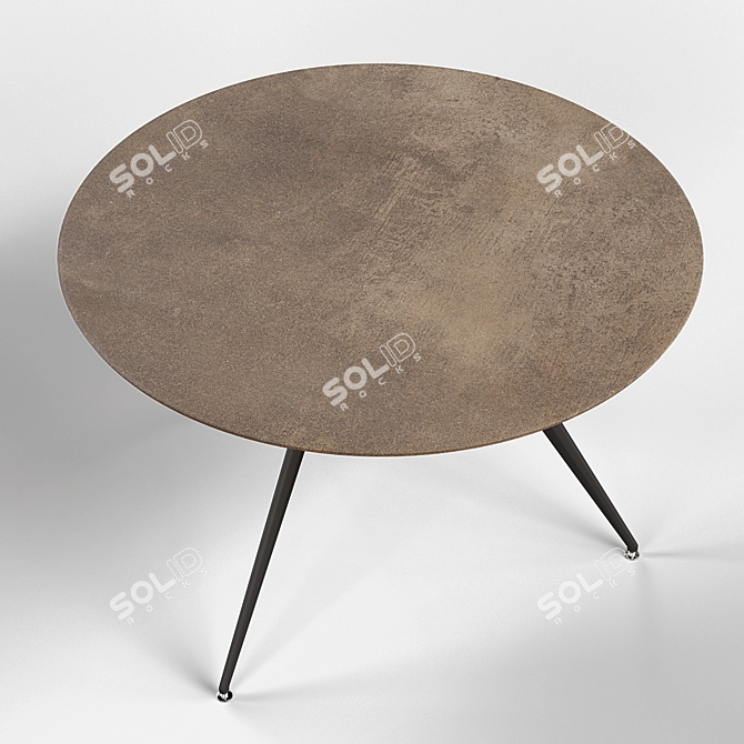 Modern Ceramic Round Table 3D model image 5