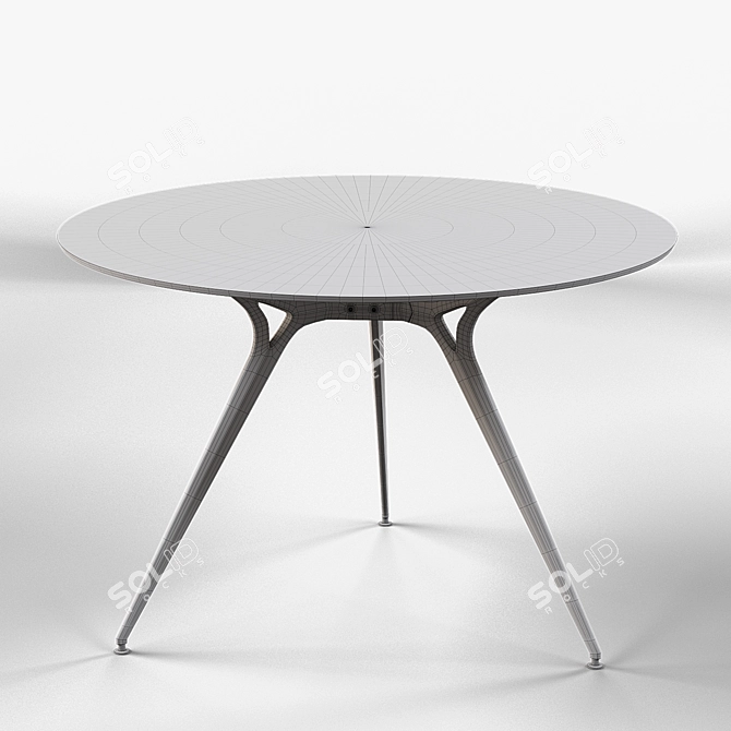 Modern Ceramic Round Table 3D model image 7