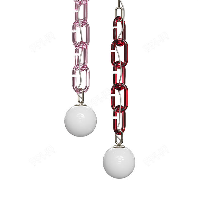 Chain Lampatron: Elegant Pendant Lamp 3D model image 1