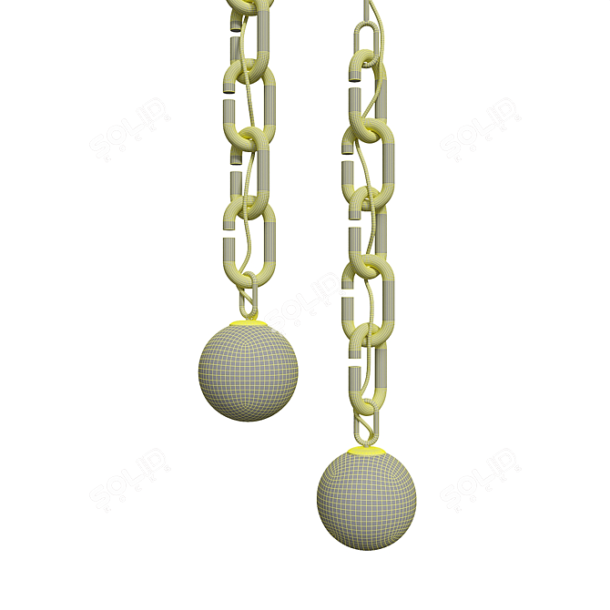 Chain Lampatron: Elegant Pendant Lamp 3D model image 3